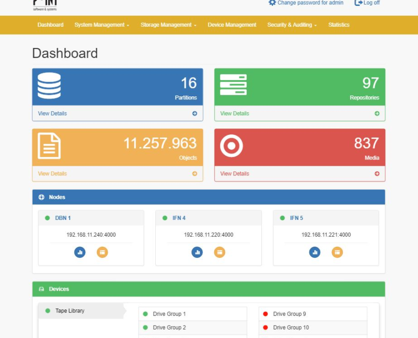 PoINT Archival Gateway Admin Console